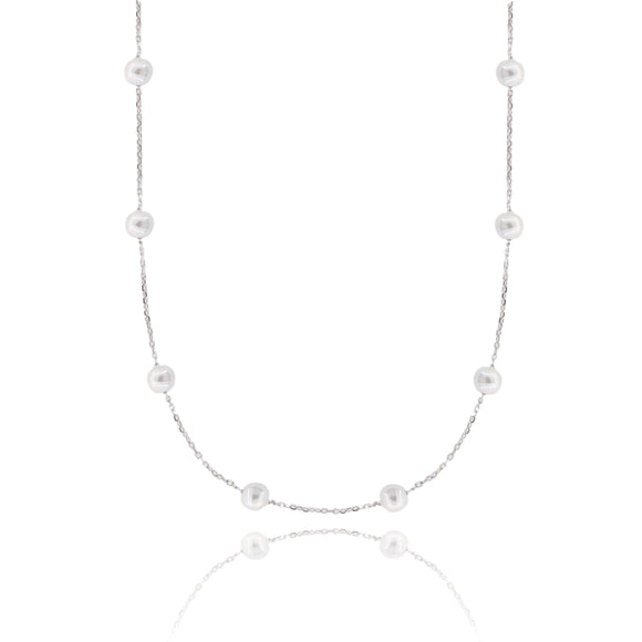 G.72105 - Collana argento 925 perle intervallate