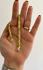 G.R1450 - Bracciale Giada Lemon e Argento 925