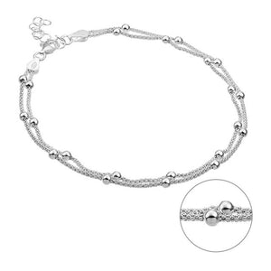 G.MG06 Cavigliera doppia Argento 925 nuova versione