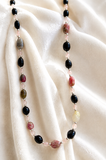 G.U2621 - Collana Argento 925 Quarzo rosa e tormalina