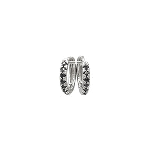 F.007504 - Coppia orecchini argento 925 Zirconi neri