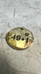 G.14A14 Medaglietta in oro giallo 750 - incisione personalizzata