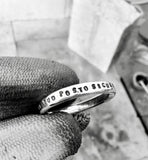 G.2310M - Fedina martellata DESTROYED Argento 925 - CARATTERE MICRO