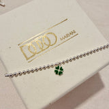 DODO MARIANI - Bracciale pallini e quadrifoglio Argento 925