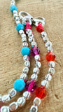 G.245265 Bracciale Argento 925 mini cubotti e cristalli - scegli il colore