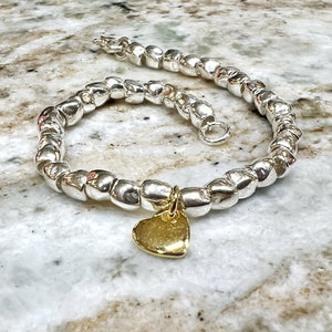 G.9943 Bracciale Oro 18K e Argento 925 - "Cuore"