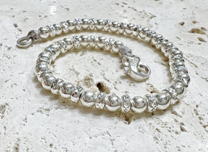 G.2642 Bracciale Argento 925 rondelle diamantate