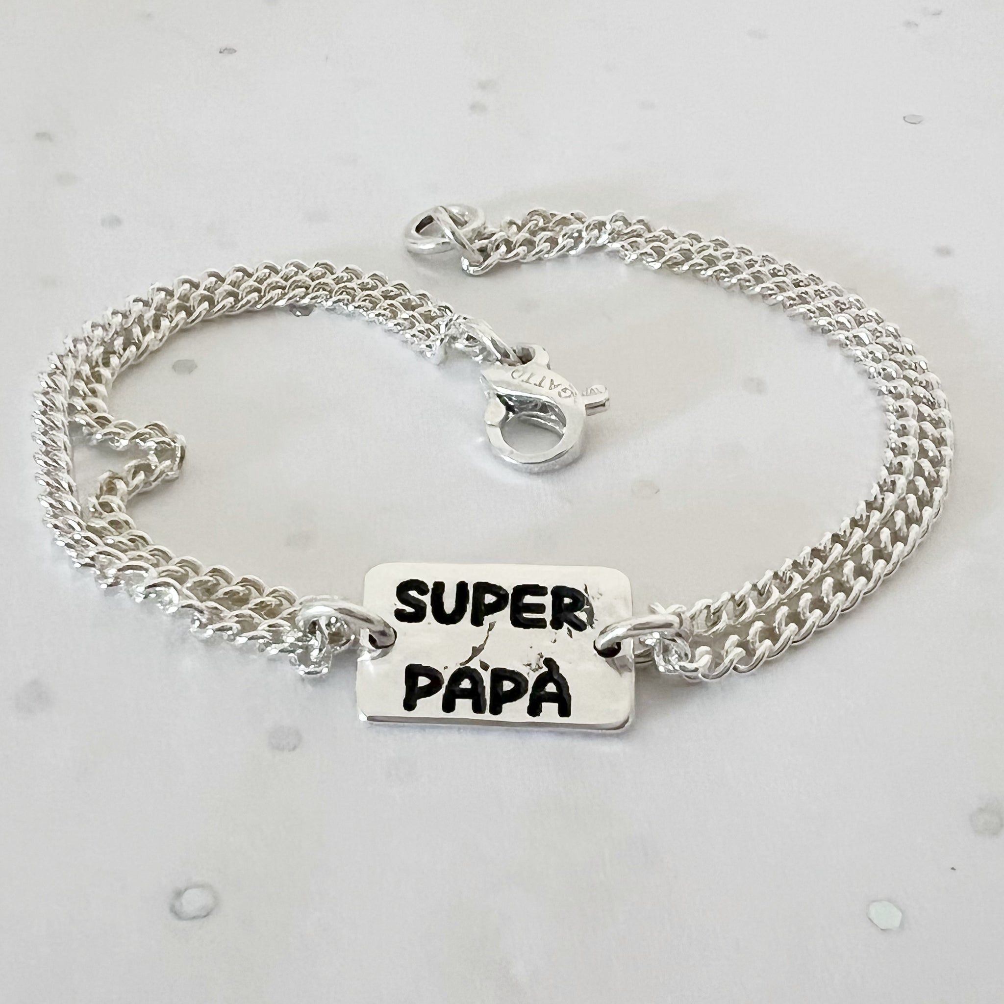 Bracciale Cubano Con Ciondolo Del Papa In Smalto | Gioiello Religioso In Acciaio Inox, Regolabile 21-26 Cm, YA5960 - 3