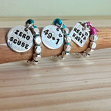 G.MG20 Anello cubotti Argento 925 medaglietta incisa personalizzabile