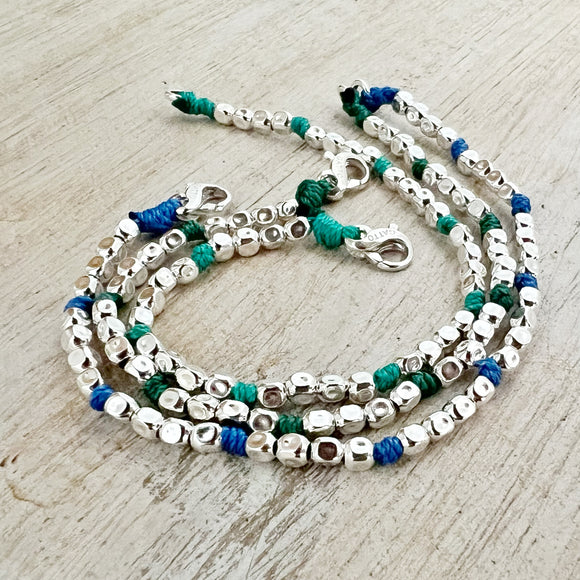 G.G2218 - SENTIERO - Bracciale Argento 925 e filo nautico