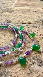 G.U2620 - Collana Argento 925 Ametista e agata verde