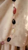 G.U2621 - Collana Argento 925 Quarzo rosa e tormalina
