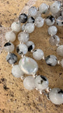 G.U2603 - Collana Argento 925 Pietra di Luna e perle barocche