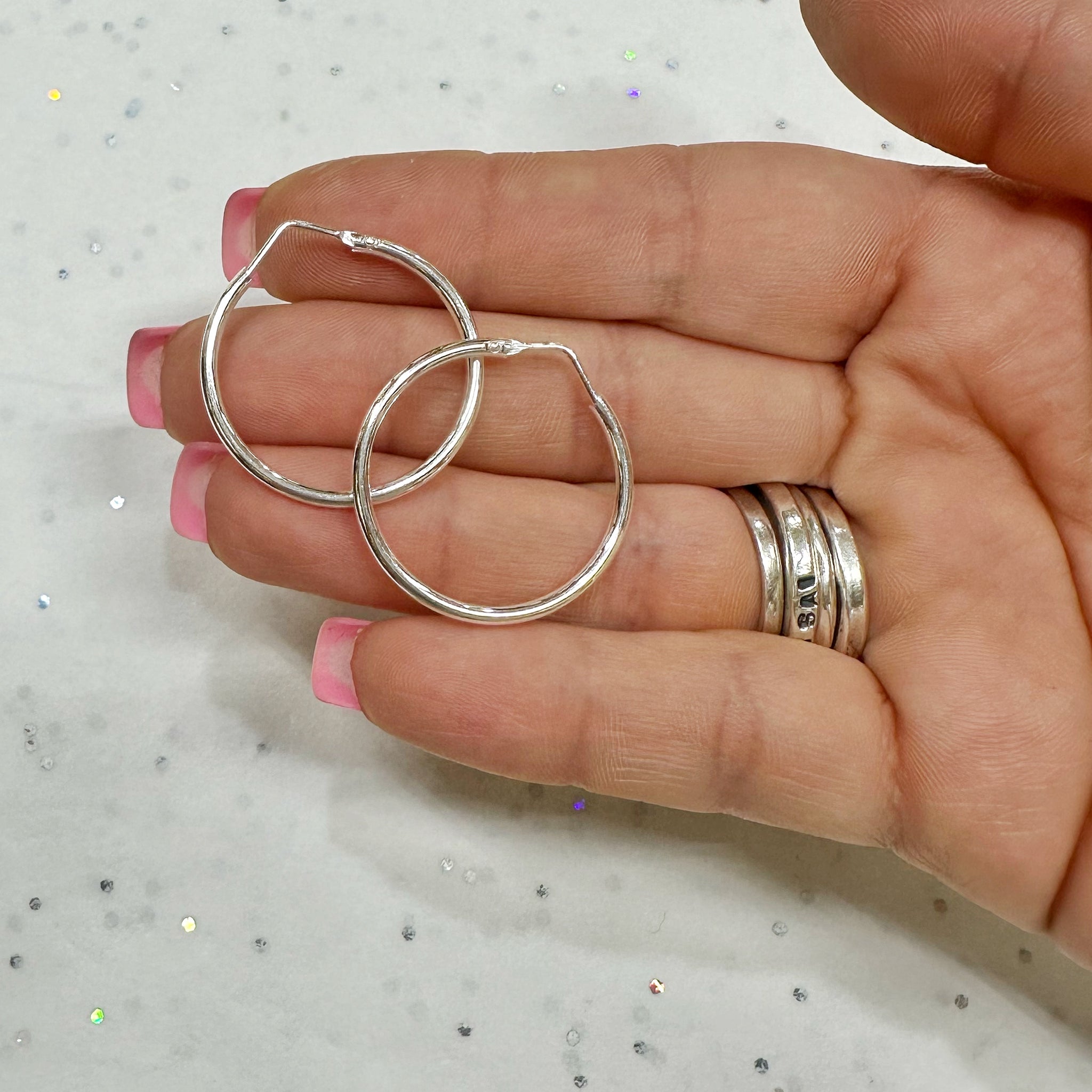 Orecchini Creoli Spessi In Argento Sterling 925: Cerchi Da 20 Mm Con Chiusura A Cerniera