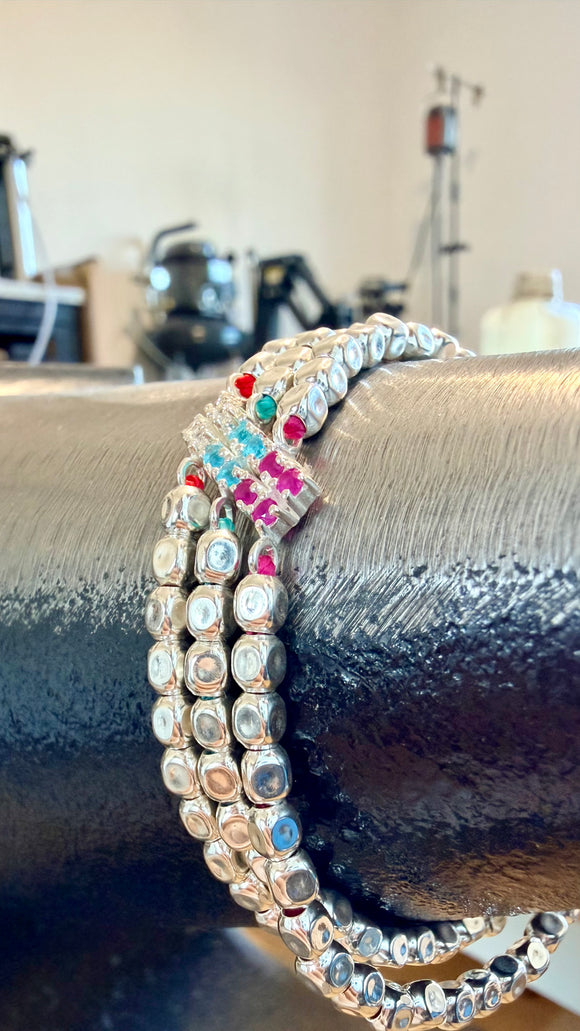 G.101106 - Bracciale argento 925 e fiorellino zirconi - scegli il modello