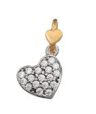 DODO MARIANI - Ciondolo Lucine - cuore zirconi argento e oro giallo