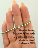 G.14A19 Bracciale “Letterina” - Argento 925 - scegli tra tantissimi colori!