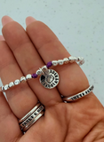 G.S2410 - Bracciale Argento 925 cubotti piccoli e medaglietta personalizzabile - IL NOSTRO BRACCIALE CON MEDAGLIETTA PIU’ VENDUTO 🤎🤎🤎