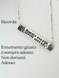 G.S2156 Collana Targhetta Personalizzabile Argento 925