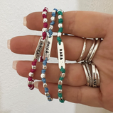 G.260410 - Bracciale Argento 925 targhetta centrale personalizzabile
