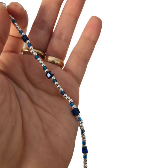 G.ES002 - Bracciale Argento 925 cristalli cubici blu