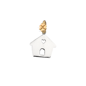 DODO MARIANI - Ciondolo CASETTA “L’amore di casa" - Argento e oro