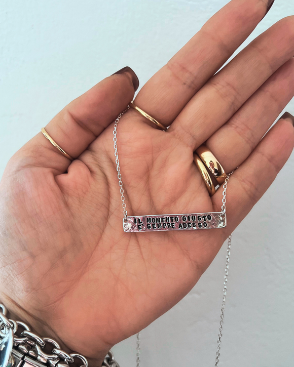 G.S2156 Collana Targhetta Personalizzabile Argento 925
