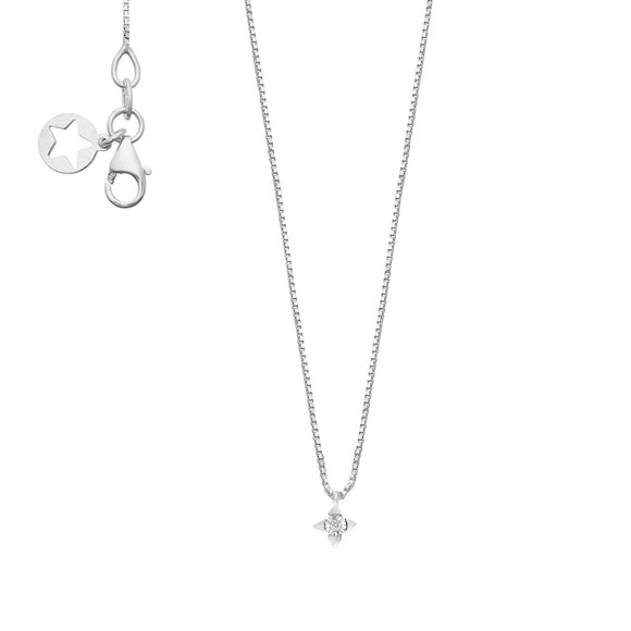 COMETE GIOIELLI - Girocollo oro bianco e diamante - cod.KGLB1400