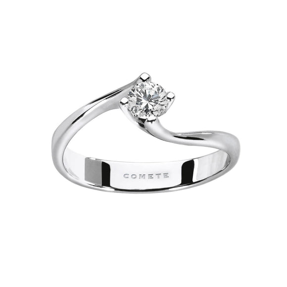 COMETE GIOIELLI Solitario in oro bianco e diamante naturale cod. ANB2036