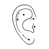 P.0030 - Piercing in TITANIO con zirconi