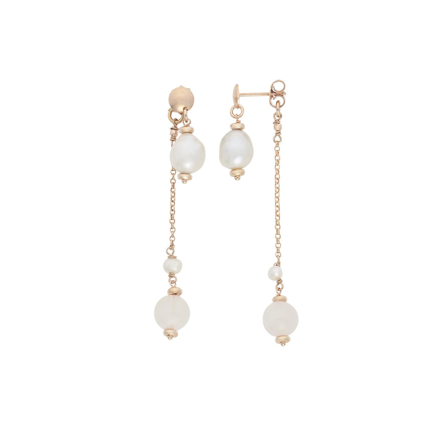 Orecchini pendenti con piume in argento sterling ossidato