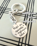 G.PC91 Portachiavi Argento 925 Incisione calligrafica (puoi incidere con la tua scrittura!)