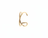 Oro 750 (18 carati) - Anellina doppia naso o orecchio senza necessità di foro - Oro bianco o oro giallo