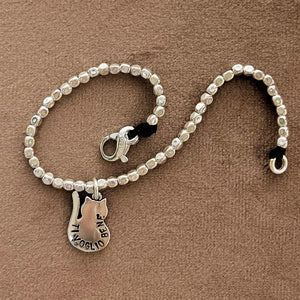 G.9097 - Bracciale Argento 925 mini cubotti e incisione - gatto