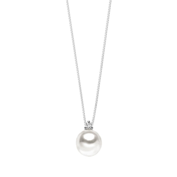Girocollo COMETE Oro 18 ct. Perla acquadolce e Diamante