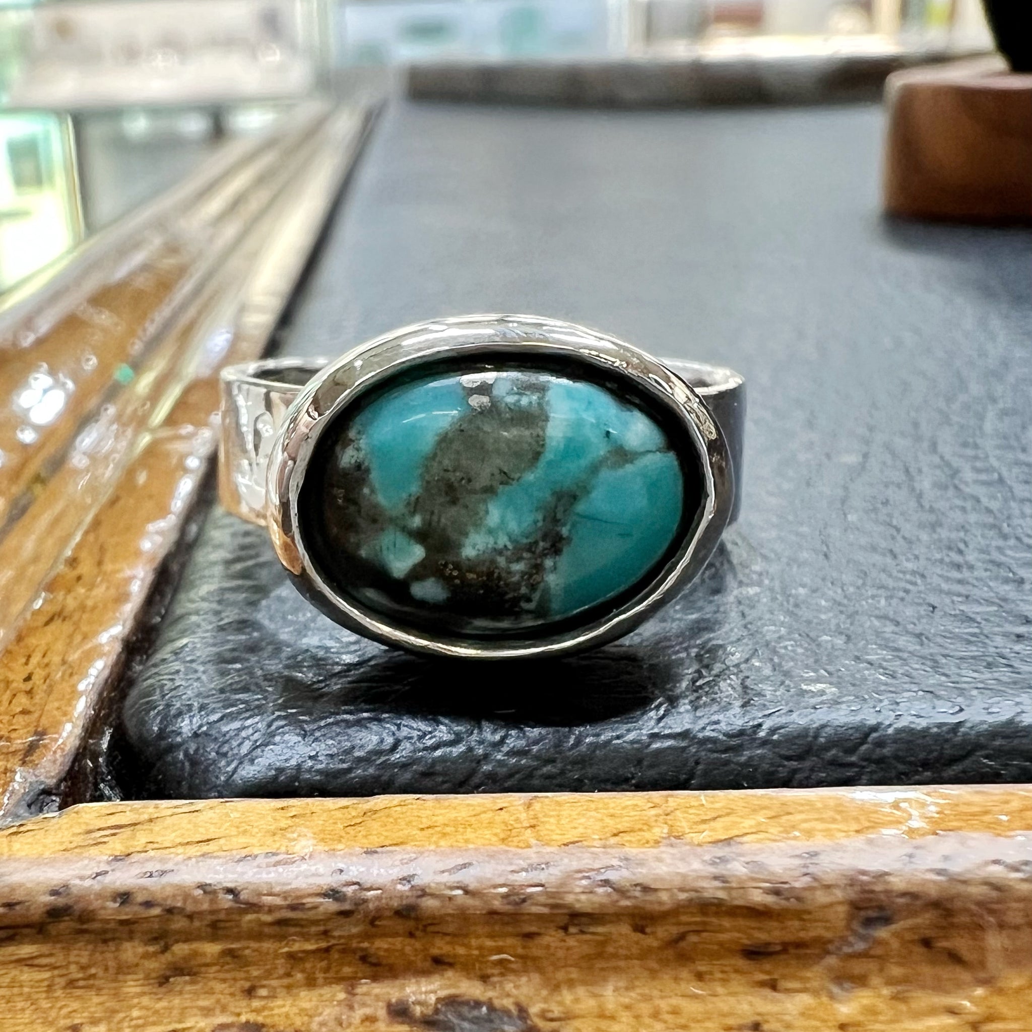 Anello In Rame Tecnica Wire Con Perla In Ceramica Colore Turchese E... | Su - Foto 8