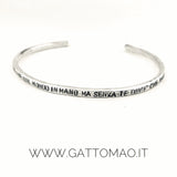 G.8102 - Bracciale rigido Argento 925 con incisione Mod. DESTROYED