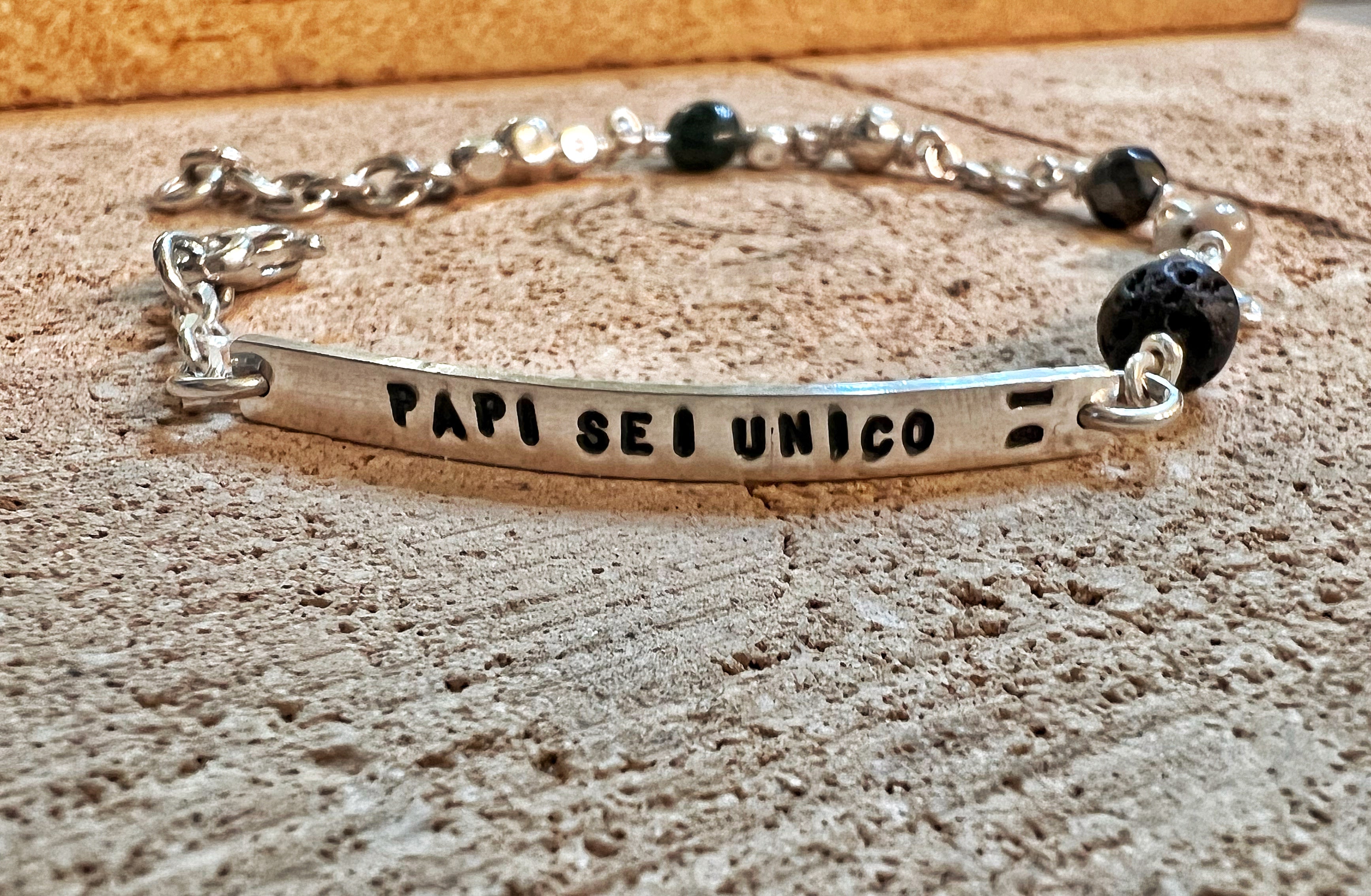 Bracciale Comete Uomo con Pietre Naturali