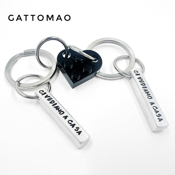 Pajoma Portachiavi Angelo Custode In Metallo Argento – Regalo "Mi Manchi" Con Confezione Cuore