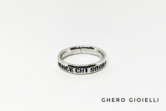 G.8099 - LINEA GHERO Anello inciso in Argento 925 Mod. CLUB