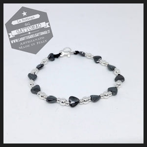 G.8284 Bracciale Argento 925 ed ematite