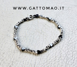 G.8274 Bracciale Argento 925 ed ematite