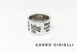 G.8100 - LINEA GHERO Anello inciso in Argento 925 Mod. KNOWLEDGE